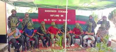 8 Kuki militants surrender to Assam Rifles in Assam