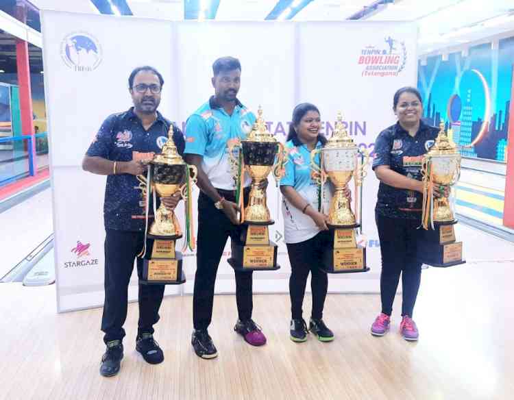 Naveen and Mamatha emerge as winners of 2nd Telangana State Tenpin Bowling Championship