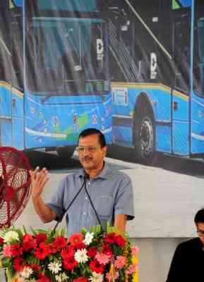 Kejriwal flags off 97 high-tech electric buses