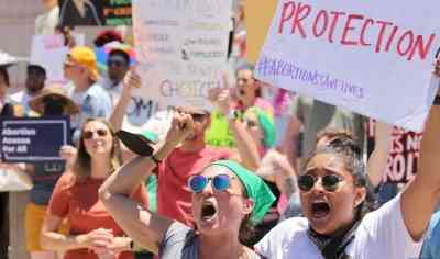 US woman protests after being denied 'medically necessary' abortion