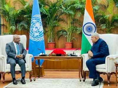 UNGA President meets Dhankar, thanks India for strong support