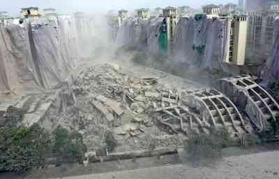 Post twin towers demolition, 45 lakh litres water used to remove dust