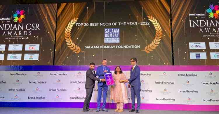 Salaam Bombay Foundation awarded “TOP 20 Best NGO’S of The Year 2022” at Indian CSR Awards