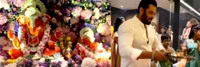 Salman shares glimpses of Ganpati aarti at sister Arpita's home