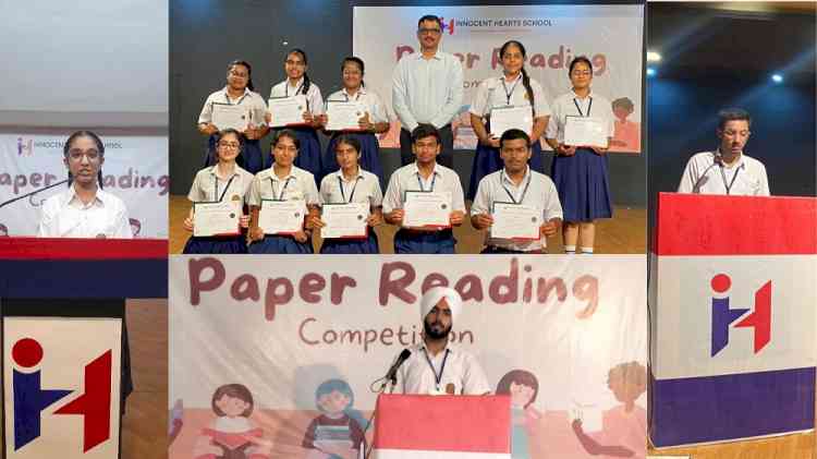 Paper Reading Competition organised for students of grade XI and XII at Innocent Hearts
