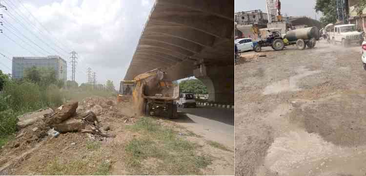 On MP Arora’s directives, NHAI clears 95-percent debris from service lanes along Elevated road project