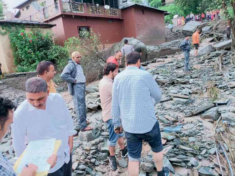 Khaniyara locality of Dharamsala: A flash flood triggered by cloud burst wreaked havoc 