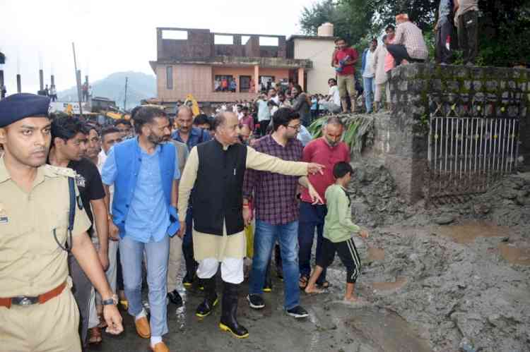 CM visits cloudburst hit Khaniyara area of Dharamsala