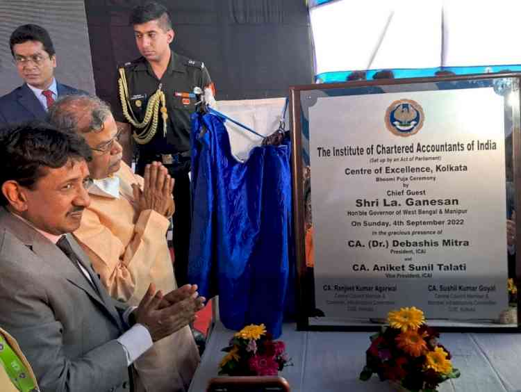 Governor of West Bengal, La. Ganesan, lays foundation stone for ICAI Centre of Excellence