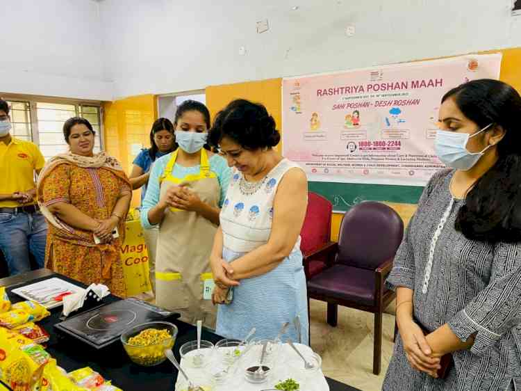 Healthy recipes demonstrated in collaboration with Nestle at Home Science College