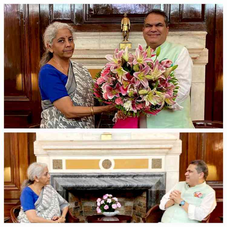 Sanjeev Arora, MP calls on Union FM Sitharaman