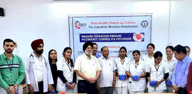 CICU and DMCH Ludhiana organized free health check-up for workers and staff of industries