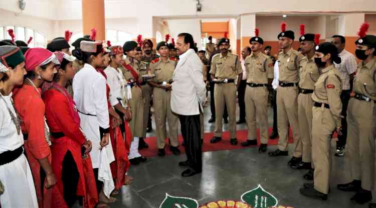 Raksha Rajya Mantri Ajay Bhatt interacted with NCC cadets in Dharamsala