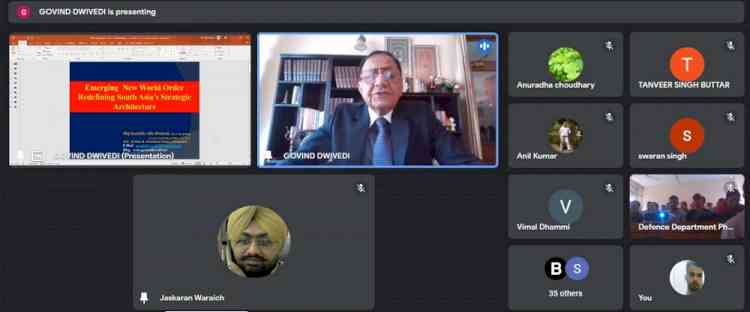 Webinar on “Emerging New World Order Redefining South Asia’s strategic Architecture” held at PU