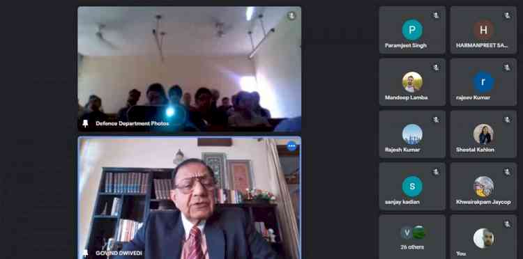 Webinar on “India-China Relations with Focus on Current Status on LAC” held at PU