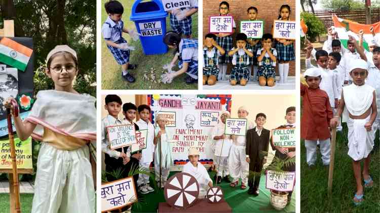 Students of Innocent Hearts paid tribute to Father of Nation, Mahatma Gandhi and Lal Bahadur Shastri through various activities