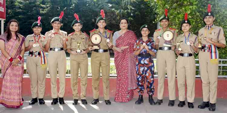 KMV NCC cadets excel at National level camps 