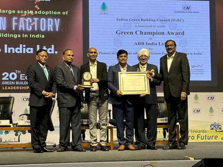 Indian Green Building Council recognises ABB India as a ‘Pioneer in large scale adoption of Green Factory Buildings in India’