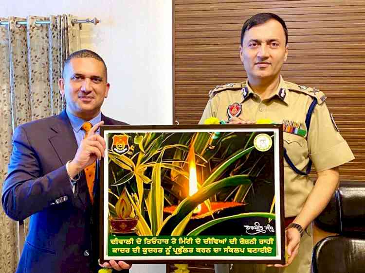 Portrait depicting earthen lamp in nature’s lap launched for citizens of Ludhiana by Inspector General of Police, Ludhiana Range 