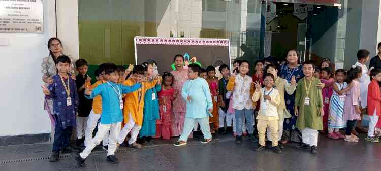 Double celebration at Acharya Tulsi Academy Orchids The International School as students celebrate Diwali with city’s traffic guards and kids from Prayajan NGO