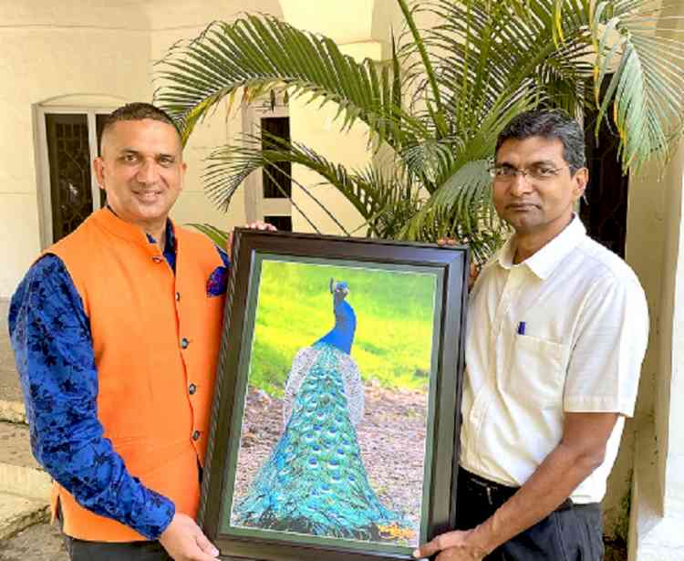 Commissioner of Police shares meaningful portrait “Symbolizing green feathers of peacock with  theme of eco green Diwali” for Citizens of Ludhiana