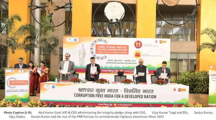 More than 1 lakh PNB employees take integrity pledge to mark Vigilance Awareness Week  