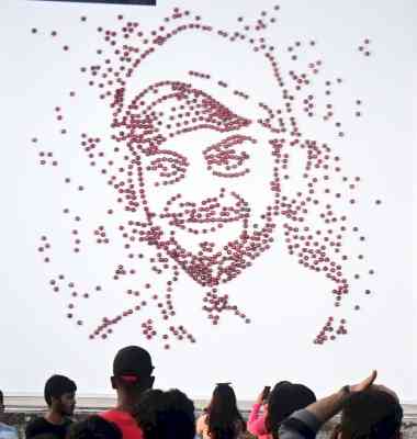 Unique birthday tribute paid to Virat Kohli with a 20ft mural of his face