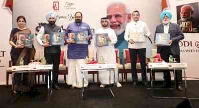 Union Minister Rajiv Chandrashekhar releases two books on PM Modi in Dubai