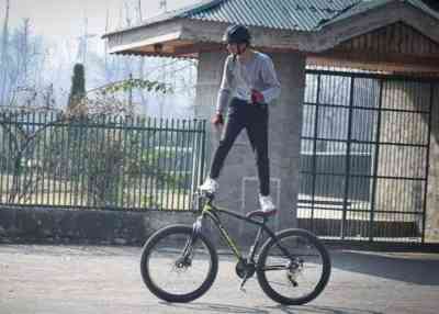 J&K teen Muhammad Farhan is a hit for his cycling stunts