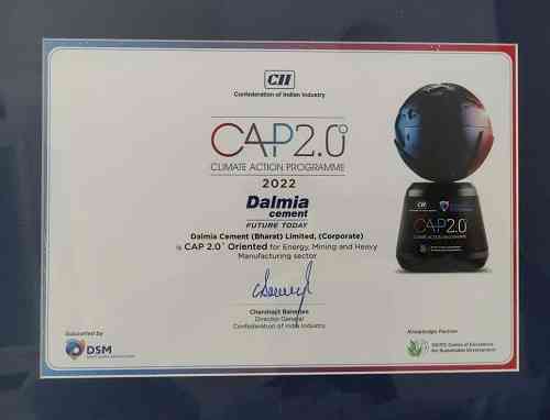 Dalmia Cement wins prestigious CII CAP 2.0° Award for Pioneering Climate Action Initiatives in India