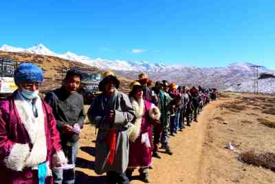 At minus 10-degree C, world's highest polling station in Himachal sees 100% turnout