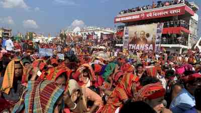 Tripura tribal party's mega rally ahead of Assembly polls