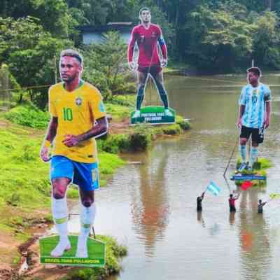 In football-crazy Kerala, Qatar ruler's cut-out raised alongside Messi, Neymar Jr and Ronaldo