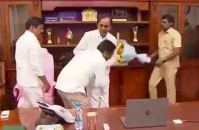 Will touch CM's feet 100 times, says Telangana official