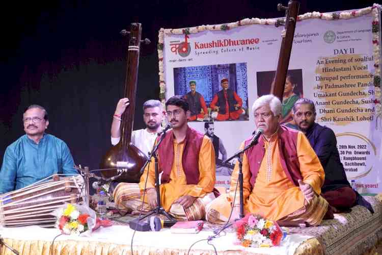 Padmashree Pandit Umakant Gundecha performed ancient Indian musical vocal genre known as Dhrupad