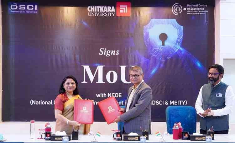 Chitkara University signs MoA with Data Security Council of India to collaborate for joint programs on cyber security and privacy