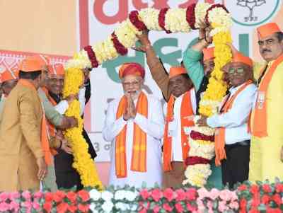 Gujarat polls: PM urges people to ensure BJP's landslide victory