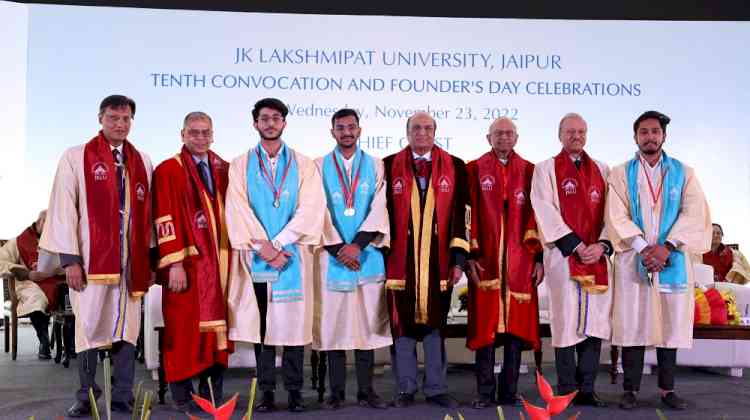 JKLU celebrates its 10th Convocation, 5 Students awarded Gold Medals