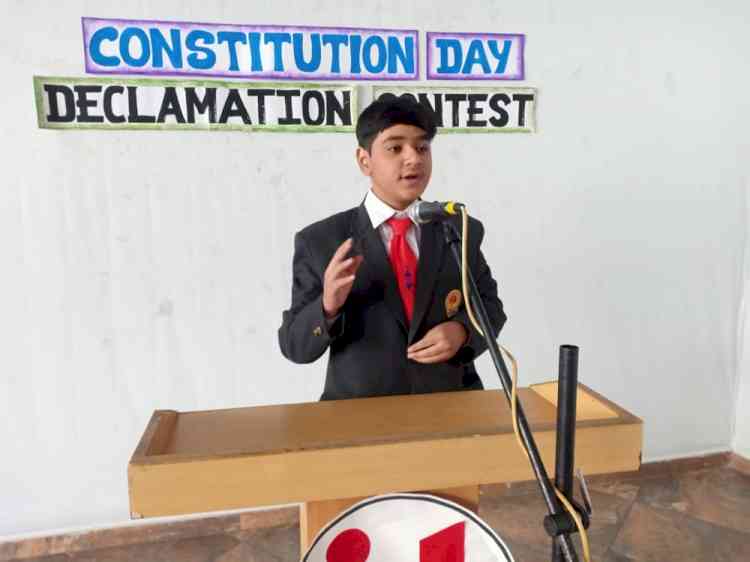 Constitution Day celebrated at Innocent Hearts: pledged to maintain the dignity of country