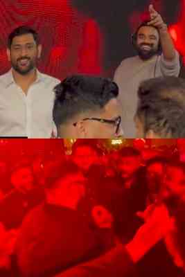 M.S Dhoni parties with Hardik Pandya, rapper Badshah; videos go viral