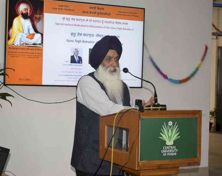 Special lecture on ‘Sri Guru Tegh Bahadur’s Life and Philosophy’ held at CUPB