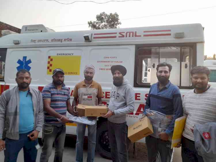 Ziqitza Healthcare Limited shows token of duty and care to their Fatehgarh Sahib staff crew, distributes winter wear