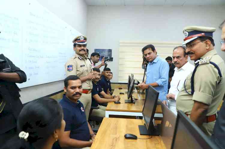 KTR inaugurated ‘Telangana State Police Centre of Excellence for Cyber Safety’, a first-of-its-kind initiative in India to secure the Cyber Ecosystem for the State