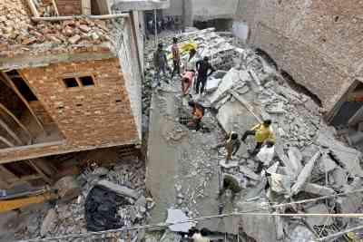 Vacant four-storey building collapses in Delhi, no injuries