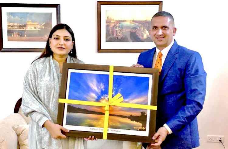 Pictorial work on “Natural Beach of Ludhiana” presented to Tourism & Cultural Minister Punjab