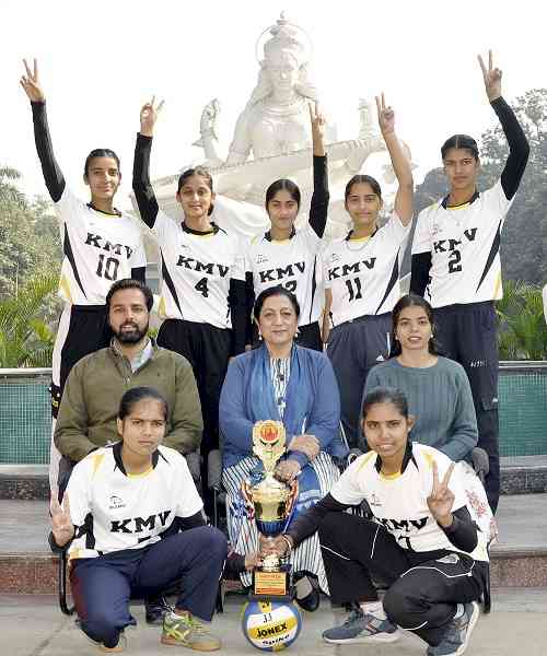 KMV’s Volleyball team bags gold medal in Open Volleyball Tournament