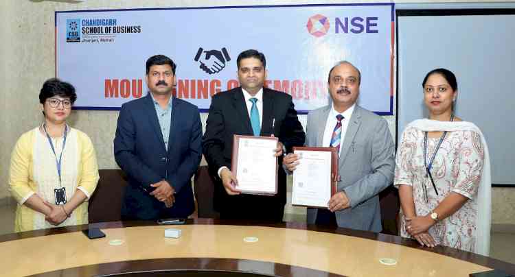 Chandigarh Group of Colleges, Jhanjeri Signs MoU with National Stock Exchange