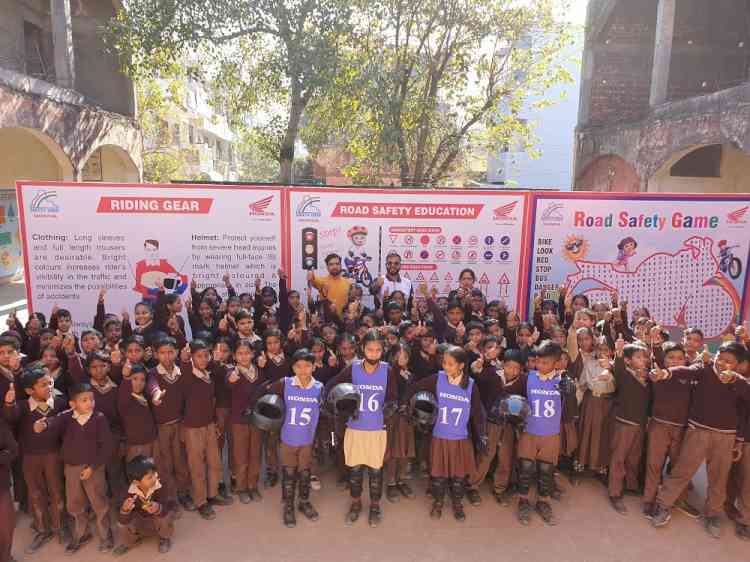 Honda Motorcycle & Scooter India conducts Road Safety Awareness Campaign in Haryana