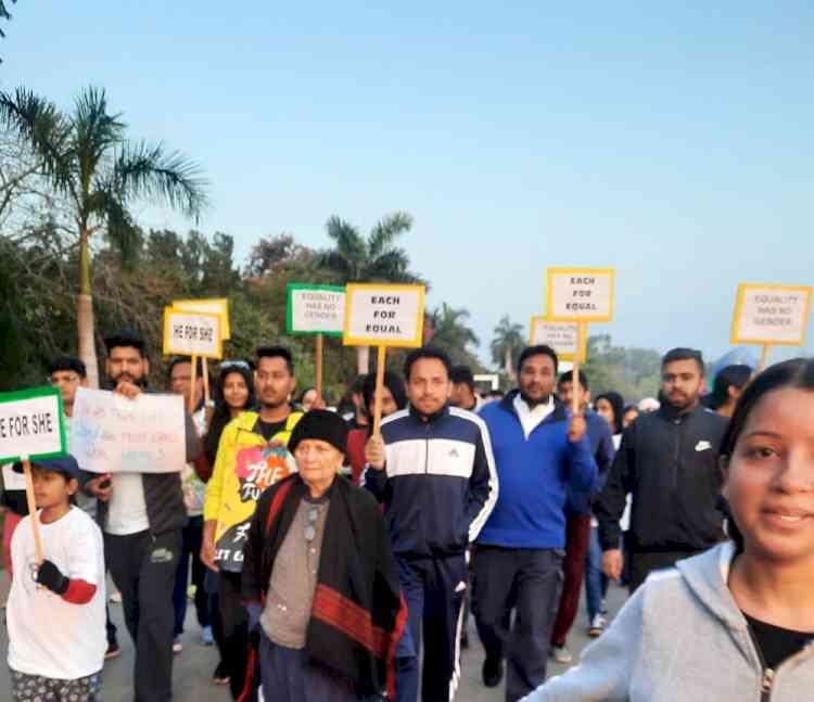 Walk for Gender Equality organized at Sukhna Lake