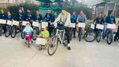 Mandaviya participates in cyclothon held by NBEMS